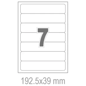 Самозалепващи етикети за класьори 192x39 7 бр.
