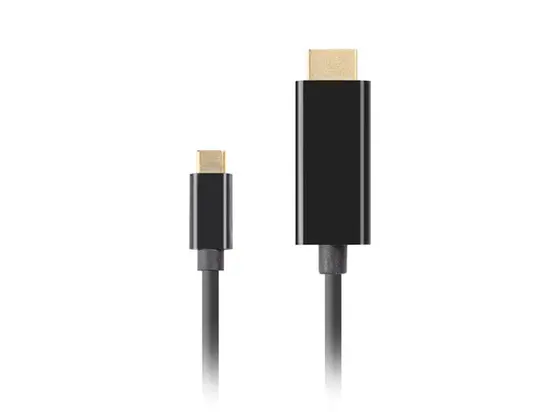 Кабел Lanberg USB-C (M) - HDMI(M) 2.0 4K 60hz cable 0.5m, black