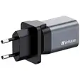 Зарядно устройство Verbatim GNC-35 GaN Charger 2 Port 35W USB AC (EUUKUS)