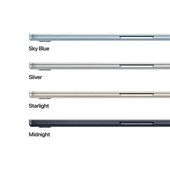 Лаптоп Apple MacBook Air 15.3: Apple M5 chip with 10-core CPU and 10-core GPU, 24GB, 1TB SSD - Silver