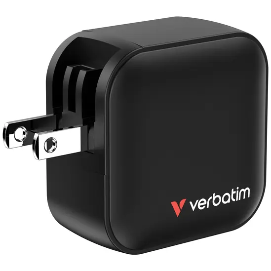 Зарядно устройство Verbatim Mini GaN Charger 70W 3 Port US plug with EU and UK adaptors