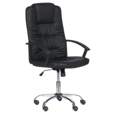 Директорски стол НЕВЕН - снимка отстрани, черен цвят