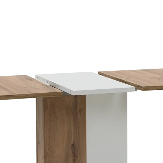 Трапезна маса ДАРА- разтегателна маса, в цвят дърво и бял