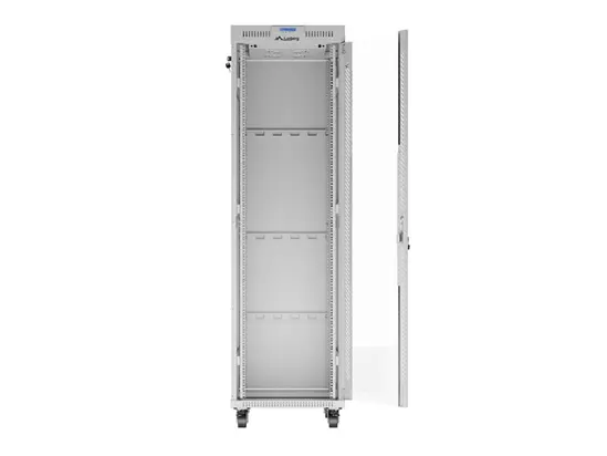 Комуникационен шкаф Lanberg rack cabinet 19' free-standing 42U600x800 (flat pack) with glass door lcd grey v2