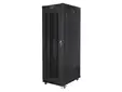 Комуникационен шкаф Lanberg rack cabinet 19' free-standing 27U800x1200 (flat pack) with mesh door lcd black