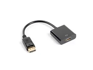 Адаптер Lanberg adapter display port (m) - HDMI (f), 10cm cable