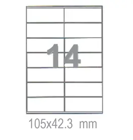 Самозалепващи етикети 105х42.3 14 бр.