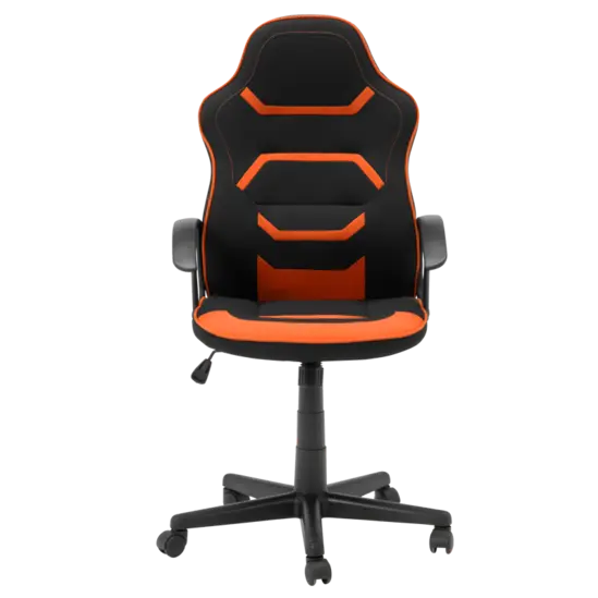 Геймърски стол ЛУКАС- фиксирани подлакътници, черна база