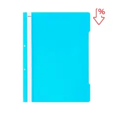 Папка PVC с перфорация светлосин с пиктограма