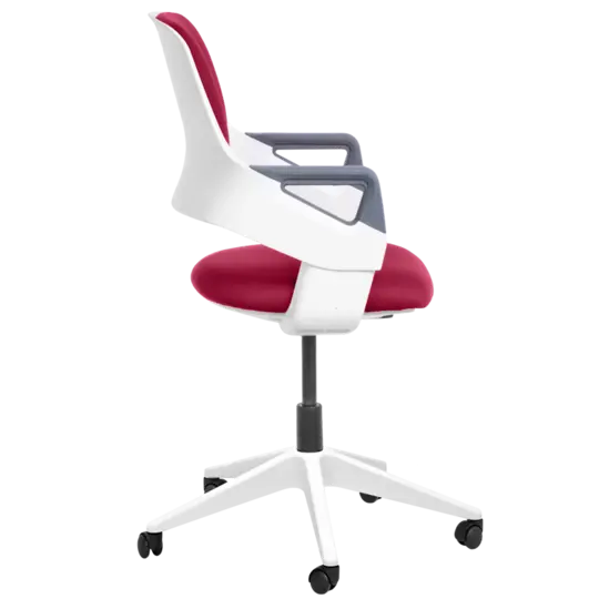 Детски стол ВЕНЕТА-снимка отстрани, бял полипропилен