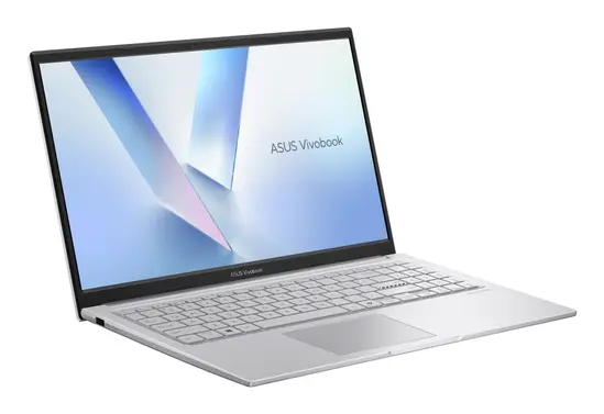 Лаптоп Asus Vivobook X1504MA-BQ221NA, INTEL WCL Core 7, 15.6" FHD,(1920x1080),16GB DDR5 ( 8 GB on BD), SSD 512 GB, No OS, Cool Silver, no adapter