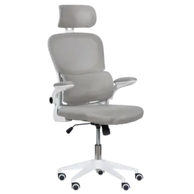 Директорски стол АТИЛА- снимка отпред, сив цвят