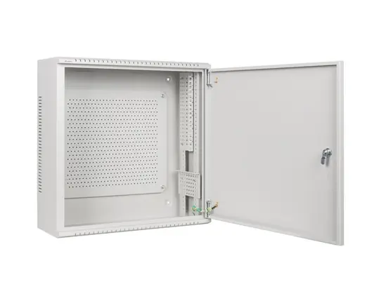 Комуникационен шкаф Lanberg rack cabinet 19' wall-mount 6U+3u540x200 low-profile grey (assembled)