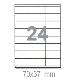 Самозалепващи етикети 70х37 24 бр.