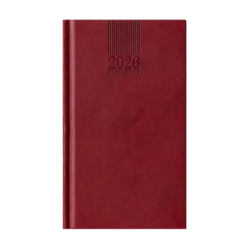 Календар - бележник ПОЛО джобен-цвят бордо