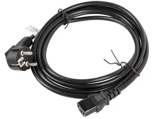 Кабел Lanberg CEE 77 - IEC 320 C13 power cord 3m VDE, black