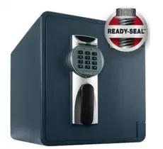 Метален сейф 2087 D -  черен, заключен, сниман отрпед, с ел. заключване