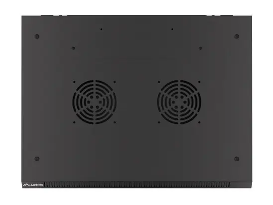 Комуникационен шкаф Lanberg rack cabinet 19' wall-mount 6U600x450 for self-assembly with metal door black (flat pack)