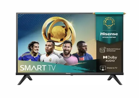 Телевизор Hisense 40' A4Q, Full HD 1920x1080, DLED, HDR, HLG, DTS HD, Smart TV, WiFi, WiFi Direct, 2xHDMI, 2xUSB, LAN, CI+, DVB-T2CS2, Black