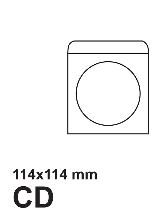 Плик самозалепващ CD 114х114 бял 50 бр