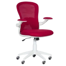 Работен стол АННА -цвят бордо, бяла основа