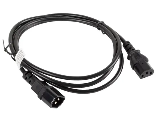 Кабел Lanberg extension power supply cable IEC 320 C13 -  C14 1.8m, black