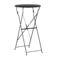 Сгъваема градинска маса ЯНА- Сгъваема градинска бар маса, черен цвят 