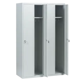 Метален гардероб BTL с 4 отделения 183х113х50 см- с две отворени врати