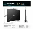 Телевизор Hisense 50' E7Q, 4K Ultra HD 3840x2160, QLED, Quantum Dot, HDR 10+, HLG, Dolby Vision, DTS Virtual X, Smart TV, WiFi, Light Sensor, BT, Anyview Cast, 3xHDMI, 2xUSB, LAN, CI+, DVB-T2CS2, Black