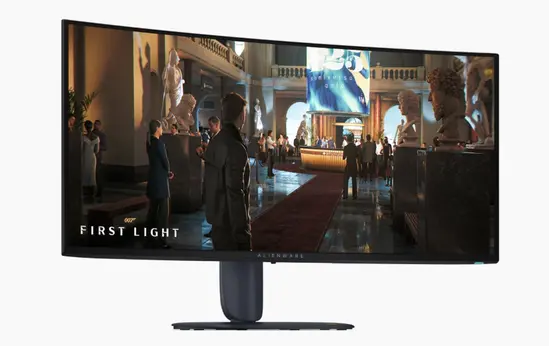 Монитор Dell Alienware AW3426DW, 34" QD-OLED 21:9, UW-QHD 3440x1440, AR, 99% DCI-P3, NVIDIA G-SYNC Compatible + AMD FreeSync, 280Hz, 0.03 ms GTG, 1,500,000:1, 300 cd/m2, HDR, VRR, HDMI, DP, USB Hub, Height Adjustable, Pivot, Swivel, Tilt, Black