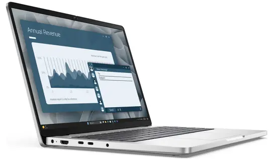 Лаптоп Dell Pro 14 PC14255, AMD Ryzen AI 7 350 14" FHD+(1920x1200) IPS 300nits AG, 1x 6GB DDR5 5600 MT/s, 512 GB SSD, AMD Radeon 860M graphics, FHD HDR IR Cam and Mic, Wi-Fi 6E, FPR, Backlit Kb, Win11 Pro, Plat. silver, 3Y + Dell Pro 14-16 Premium Slim Ba