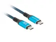 Кабел Lanberg USB-C MM 4.0 cable 1m 240w 8k 60hz black-blue