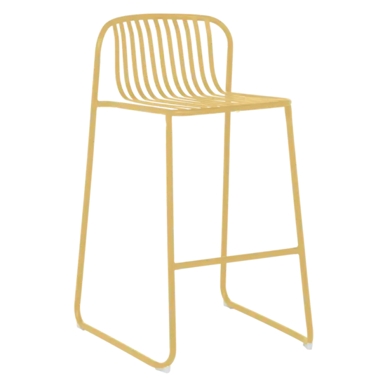 Бар стол КЛАРА- висок стол, жълт цвят