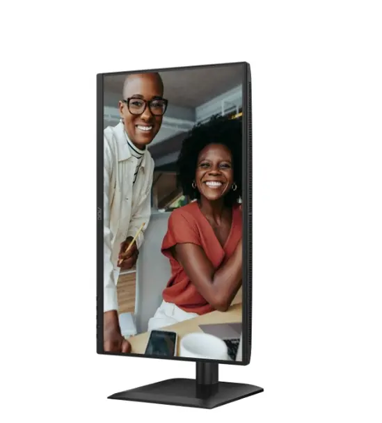 Монитор AOC 24E4U, 23.8" IPS WLED, 1920x1080@120Hz, 4ms GtG, 300cd m2, 1500:1, 20M:1 DCR, Adaptive Sync, FlickerFree, Anti Blue Light, 2Wx2, Tilt, Height Adjust, Pivot, Swivel, D-SUB, HDMI, USB Hub