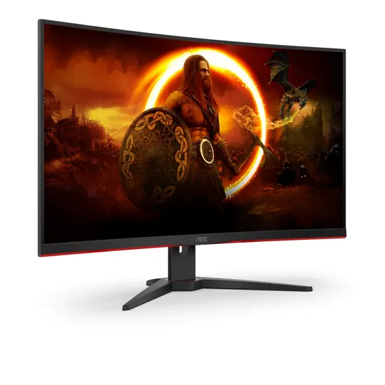 Монитор AOC C32G2ZEBK, 31.5' Curved 1500R, VA, WLED, 1920x1080@240Hz, 4ms GtG, 1ms MPRT, 300cdm2, 4000:1, DCR 80M:1, FreeSync, FlickerFree, Low Blue Light, Tilt, 2xHDMI, DP