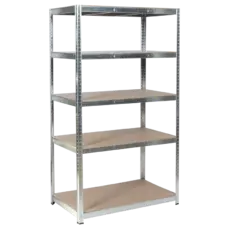 Метален стелаж BTL 180x100x60 см с 5 МДФ рафта и цинково покритие