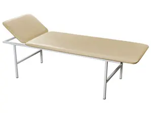 Медицинска кушетка PMT KC - сглобена, снимана отляво, с чупещ се гръб, тапицирана в бежова кожа