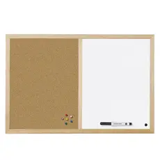 Комбинирана дъска 40х60 см с дървена рамка- две различни страни