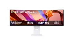 Монитор LG 49U950A-W, 49' 32:9 Curved UltraWide Dual QHD 5K 5120x1440 NANO IPS 1ms MBR, 144 Hz, 5ms, 400 cdm2, 1000:1, HDR400, DCI-P3 98%,  USB Type-C, PD 90W, FreeSync, G-SYNC, PIP, 2 PBP, HDMI, DisplayPort, Speacer 2ch 10W, Tilt, Height, Swivel, Tiltan