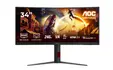 Монитор AOC CU34G4Z, 34" Curved 1500R, VA, WLED, 3440x1440@240Hz, 1ms GtG, 0.3ms MPRT, 450cd m/2, 2500:1, 80M:1 DCR, Adaptive Sync, FlickerFree, Low Blue Light, Tilt, Height Adjust, Pivot, Swivel, 2xHDMI, DP, USB hub