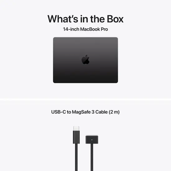 Лаптоп Apple 14-inch MacBook Pro: Apple M5 chip with 10-core CPU and 10-core GPU, 16GB, 512GB SSD - Space Black