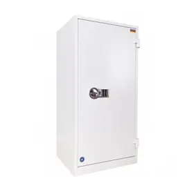 Архивен шкаф PMT огнеупорен с 3 отделения 122x60x52 см, бял, сниман отпред