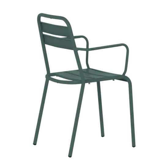 Градински стол ЛУНОРА-сниман отстрани, метална конструкция