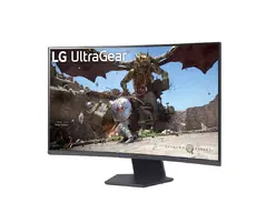 Монитор LG 32GS60QC-B, 31.5' UltraGear Curved Gaming VA, AG, 1ms, 180Hz, 3000:1, 300cdm2, QHD (2560x1440), AMD FreeSync, HDR 10, sRGB 99%, HDMI, DisplayPort, Tilt, Headphone out, Black