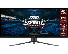 Монитор MSI MAG401QR, 40", 155Hz, 3440x1440 (UWQHD), IPS, Flat, 21:9, VESA DisplayHDR 400, Adaptive Sync, KVM, Gaming Intelligence APP, Night Vision, 2x HDMI, DP, 1 x Type-C (DP alt. with PD 65W), 2 x USB 2.0 Type-A, Tilt, PIP and PBP, VESA 100, Black, 10