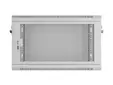 Комуникационен шкаф Lanberg rack cabinet 19' wall-mount 6U600x450 with perforated door grey (flat pack)