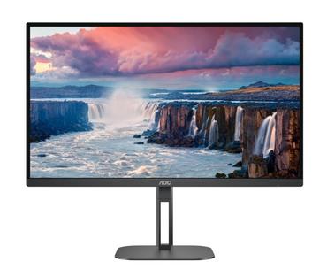 Монитор AOC Q27V5N/BK, 27' VA WLED, 2560x1440@75Hz, 4ms GtG, 300cd m/2, 4000:1, 20M:1 DCR, Adaptive Sync, FlickerFree, Low Blue Light, 3Wx2, Tilt, Height Adjust, Pivot, Swivel, 2xHDMI, 2xDP