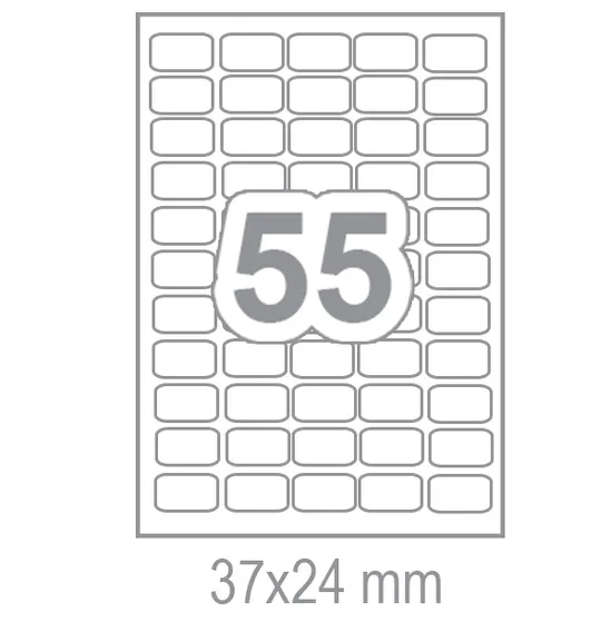 Самозалепващи етикети 37x24 55 бр.