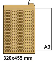 Плик с въздушни мехурчета 320х455 кафяв