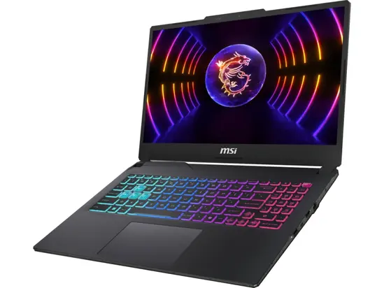 Лаптоп MSI Cyborg 15 A13UCK, i5-13420H (8C/12T, up to 4.60GHz, 12 MB), GeForce RTX 3050 4GB GDDR6, 15.6" FHD (1920x1080), 144Hz, IPS-Level, 16GB DDR5 5200MHz, 512GB PCIe Gen4x4 SSD, WiFi 6E, BT 5.3, 4 Zone RGB Kbd, NO OS, 53.5Whrs, 1.98 kg